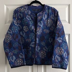 Gudrun Sjoden Swedish Malkha Organic Cotton Boho Quilted Floral Spring Jacket.